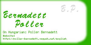 bernadett poller business card